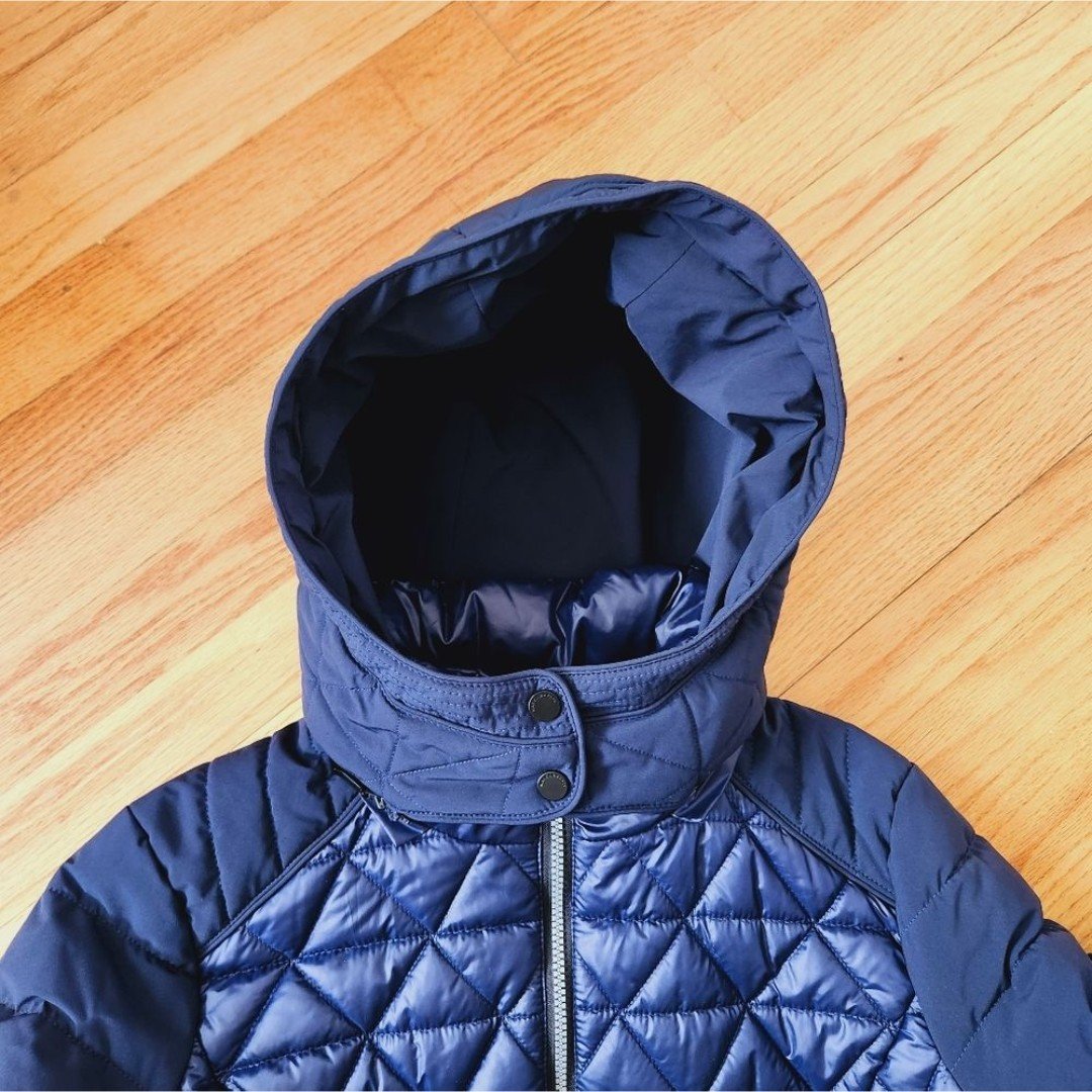 Blue puffer jacket Large detachable Hood Marc New York Large - detail