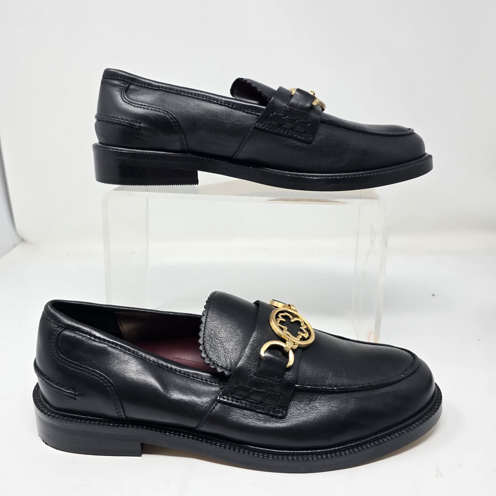 Ted Baker Womens Size US 8 EU 38 Drayan Magnolia Accent Loafers Black