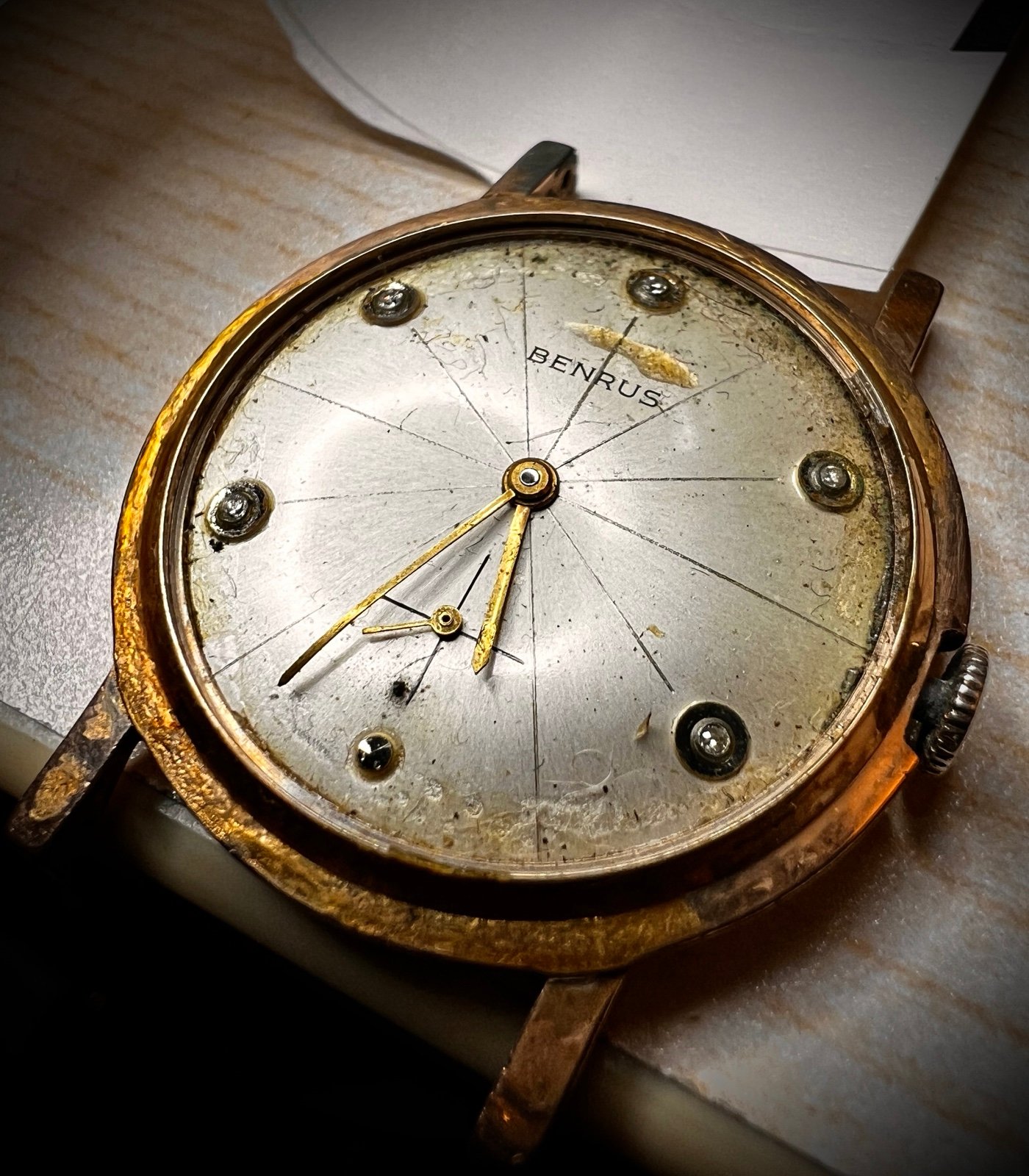 R#17 Vintage Benrus with sub dial Manual Wind Beautiful movement 10 RGP case