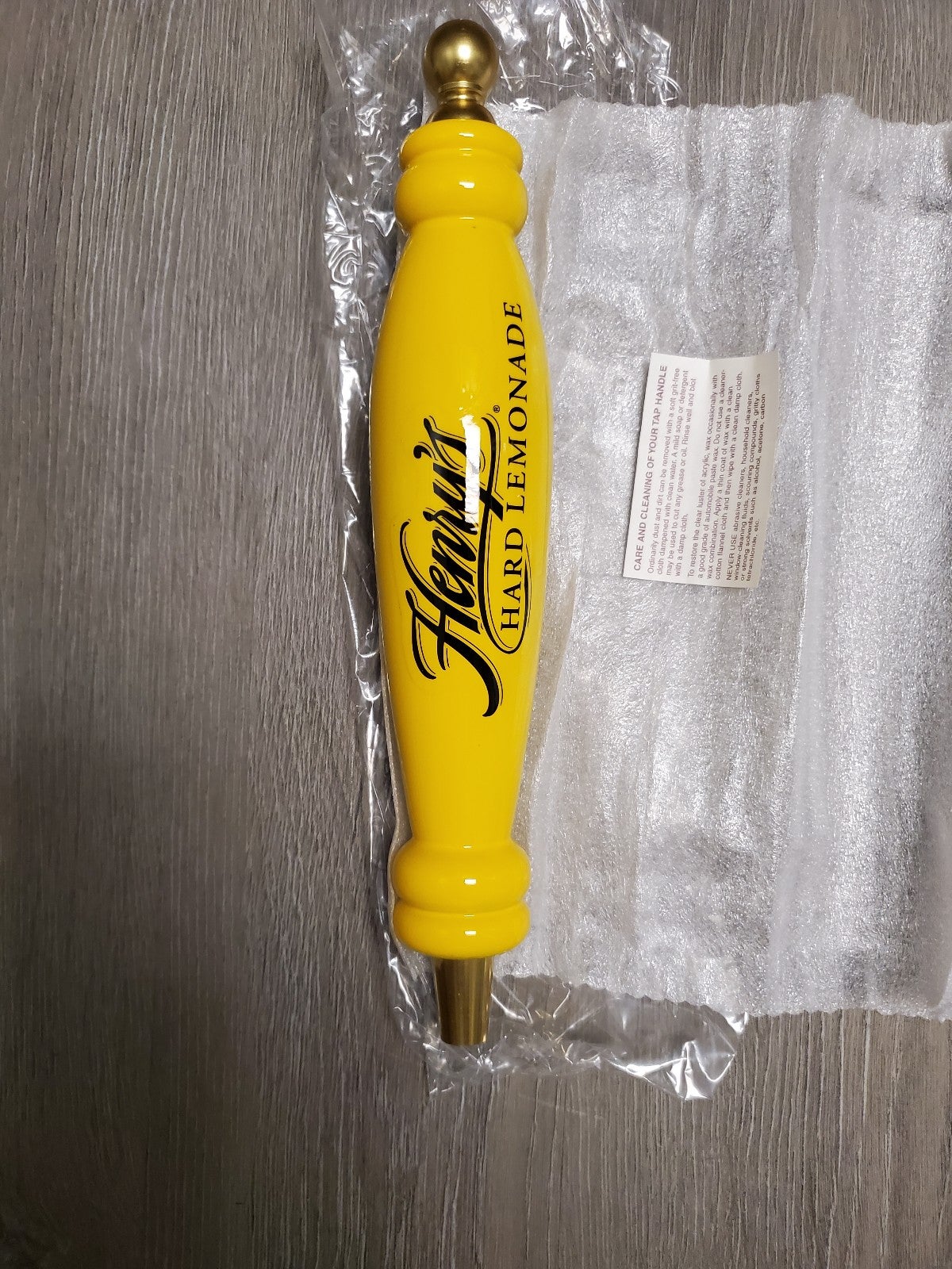 Henry's Hard Lemonade 13 Tall Tap Handle NEW