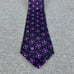 Psycho Bunny Purple Black Medallion Silk Tie Necktie