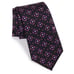 Psycho Bunny Purple Black Medallion Silk Tie Necktie