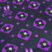 Psycho Bunny Purple Black Medallion Silk Tie Necktie