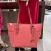 MICHAEL KORS Charlotte Large Leather Top-Zip Tote Tea Rose NWT