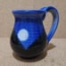 COBALT BLUE 1994 Night Sky Moon Mountain Pottery Vase Handmade Signed Rare 5