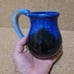 COBALT BLUE 1994 Night Sky Moon Mountain Pottery Vase Handmade Signed Rare 5