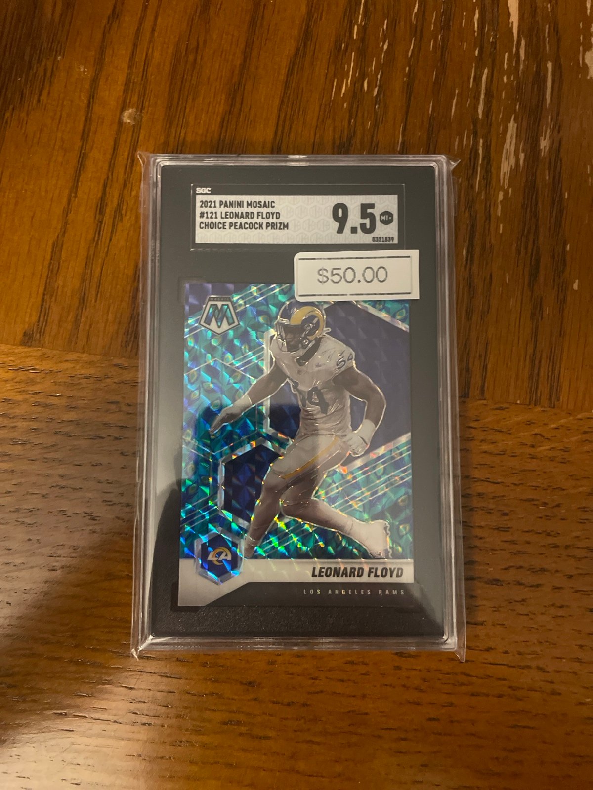 2021 Panini Mosaic Leonard Floyd Peacock SGC 9.5