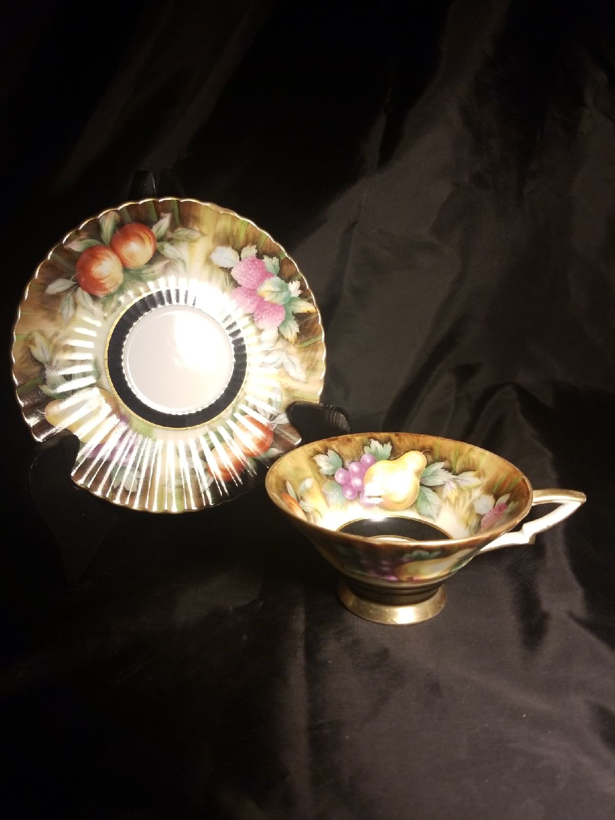 Teacup & Saucer - Lefton - Hand Painted