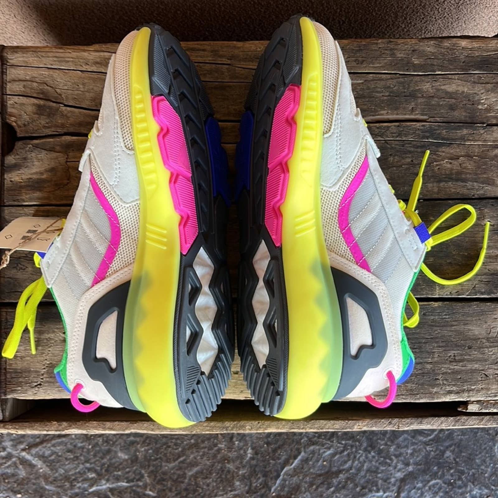 ★shoes★icecream★ Adidas NWT ZX 5K Boost Multicolor Ice Cream Running Shoe