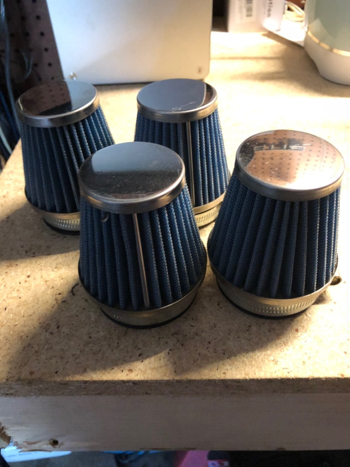 Motorcycle carburetor air filters. Pods.