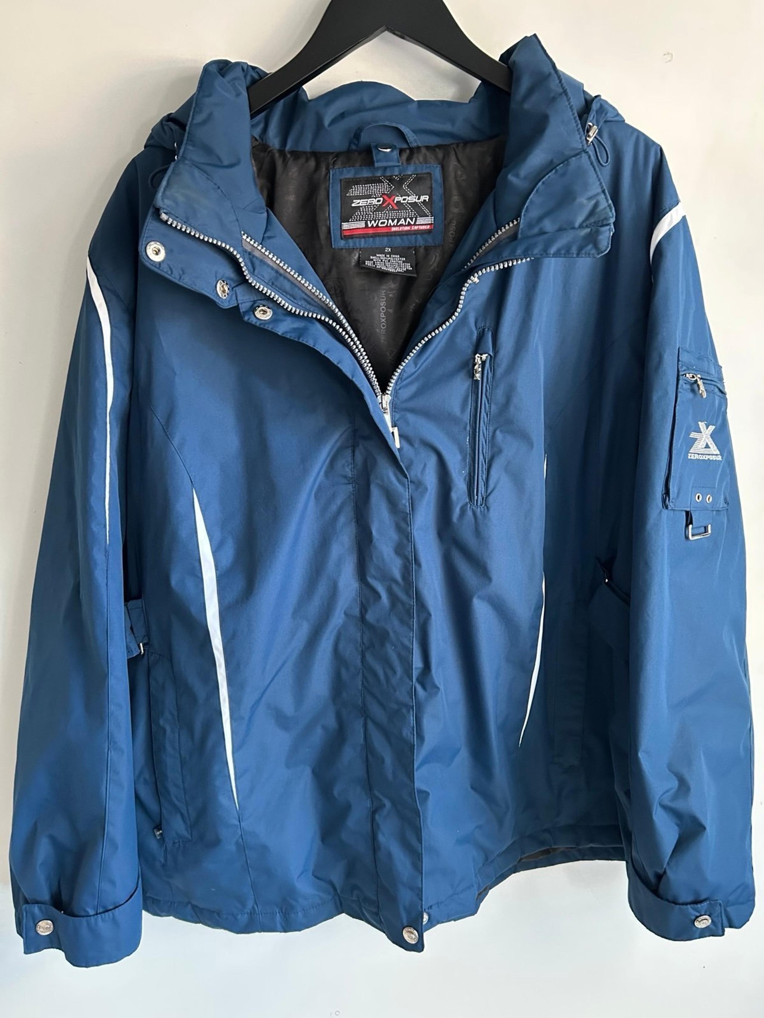Women’s Zero Xposur Winter Jacket, Sz 2X, Navy Blue, Like New
