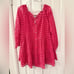 SOLID & STRIPED Women's The Evan Eyelet Mini Dress Size M Hot Pink NWT