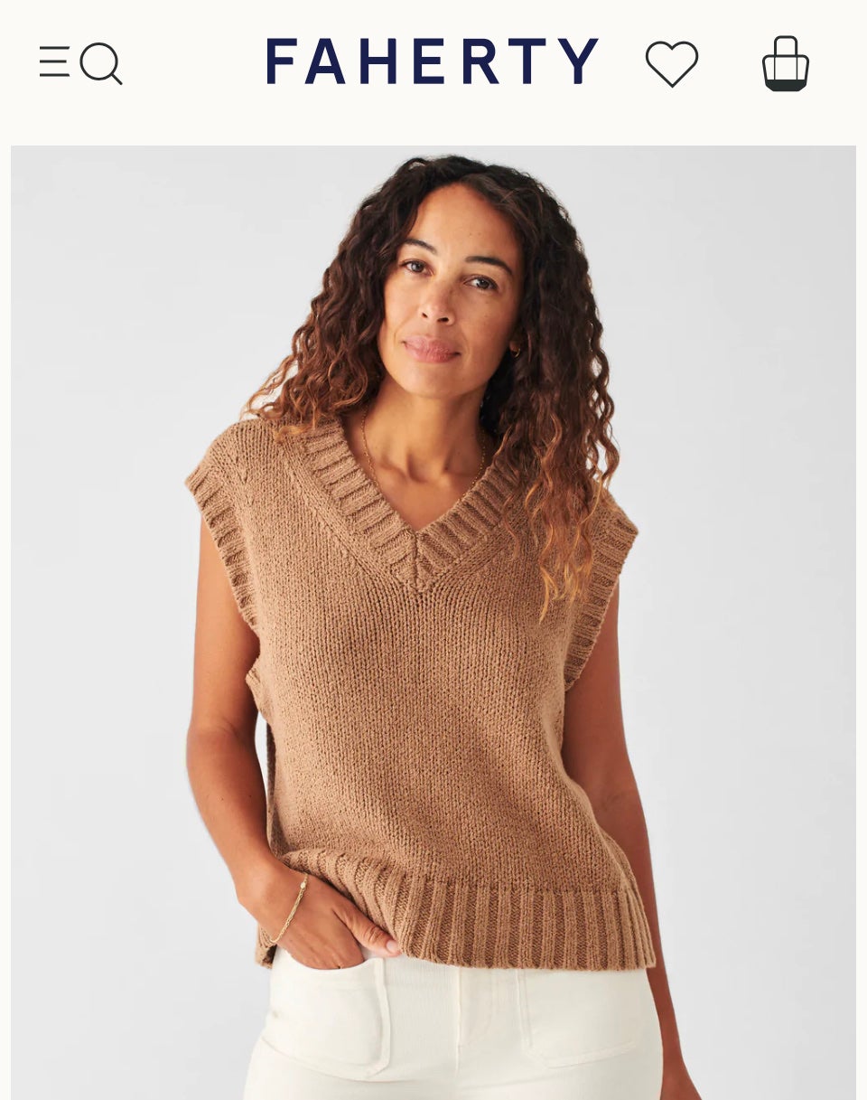 Faherty knit sweater vest