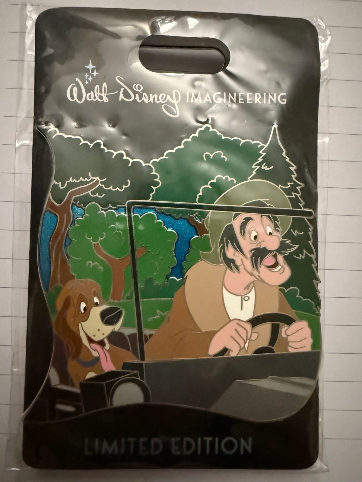 Disney WDI Amos Slade and Copper LE 250 Fox & the Hound 40th Anniversary Pin