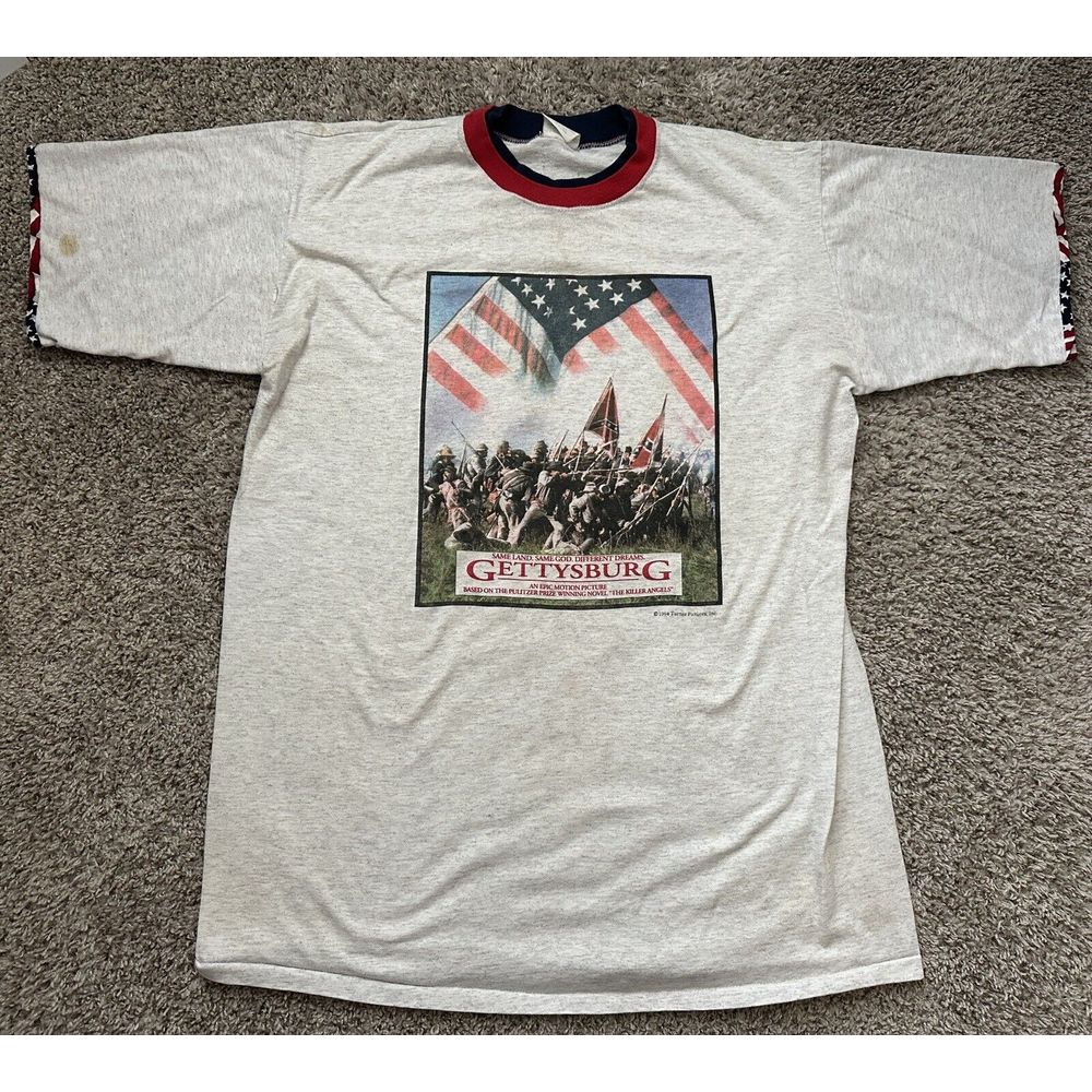 VTG 1994 GETTYSBURG Original Movie Promo T-shirt Turner Pictures Licensed 90s XL