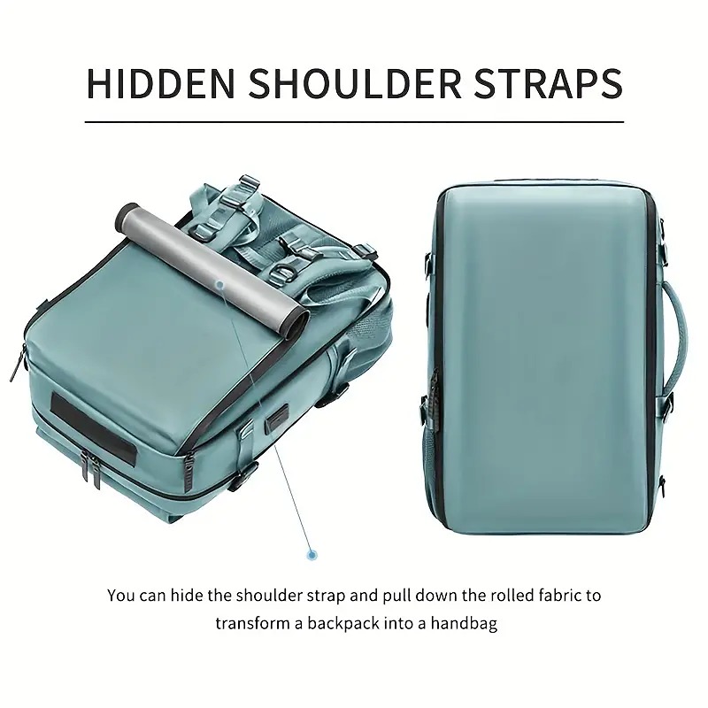 16 Inch Waterproof Rugged Laptop Backpack - Separate Shoe Compartment for