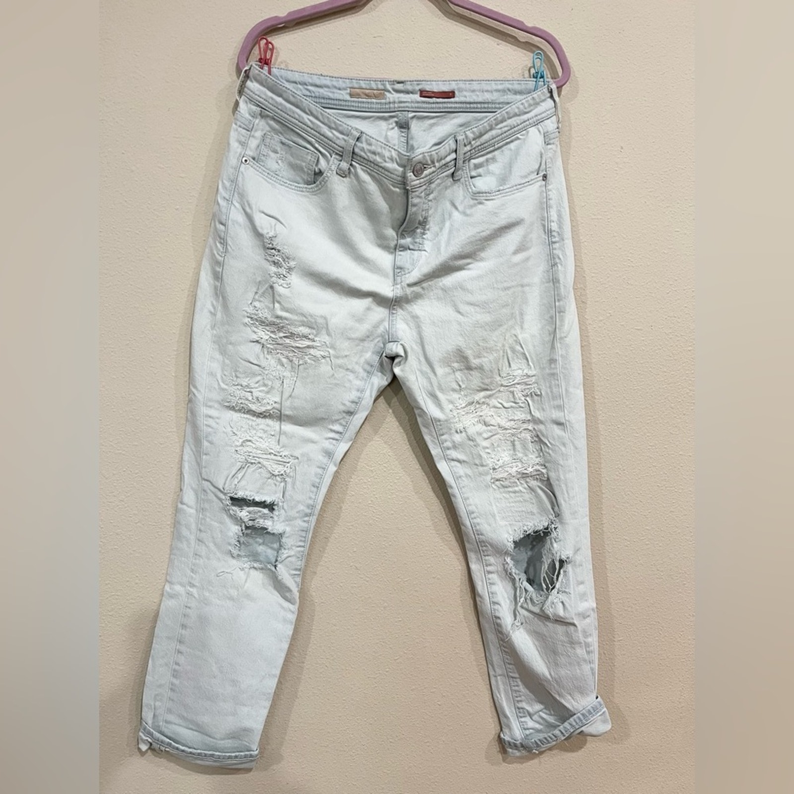 Anthropologie Pilcro Slim Boyfriend Jeans Distressed