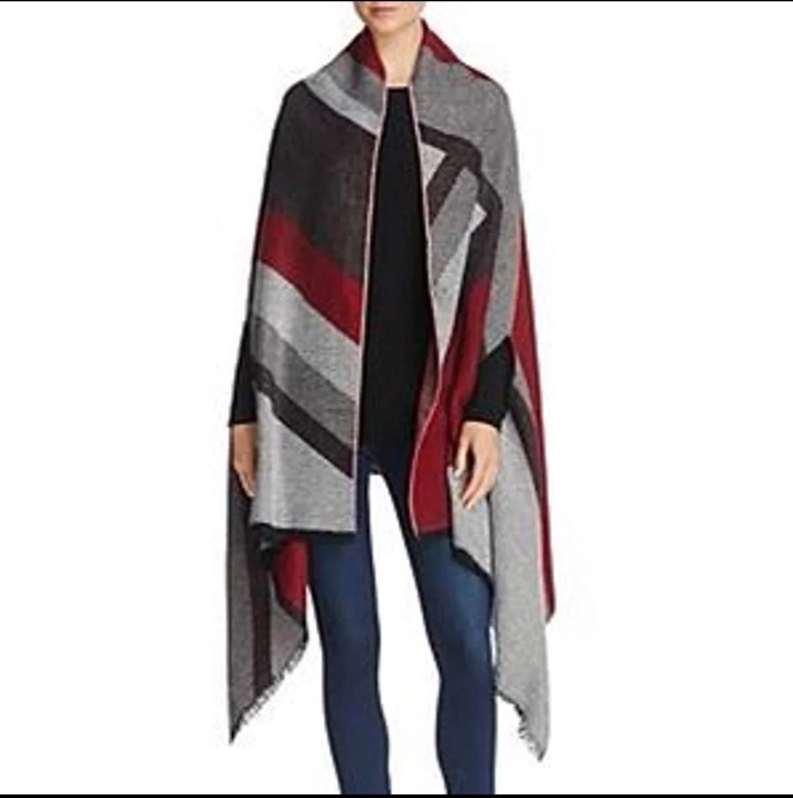 NWT Aqua Reversible Geo Chevron Wrap/Cap