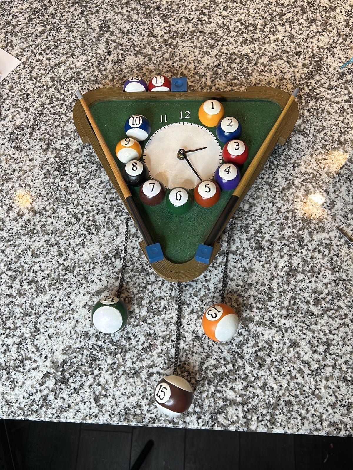 Pool Table/Billiards Clock