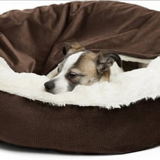 Cozy Cuddler Covered Cat & Dog Bed, Color: Dark Chocolate