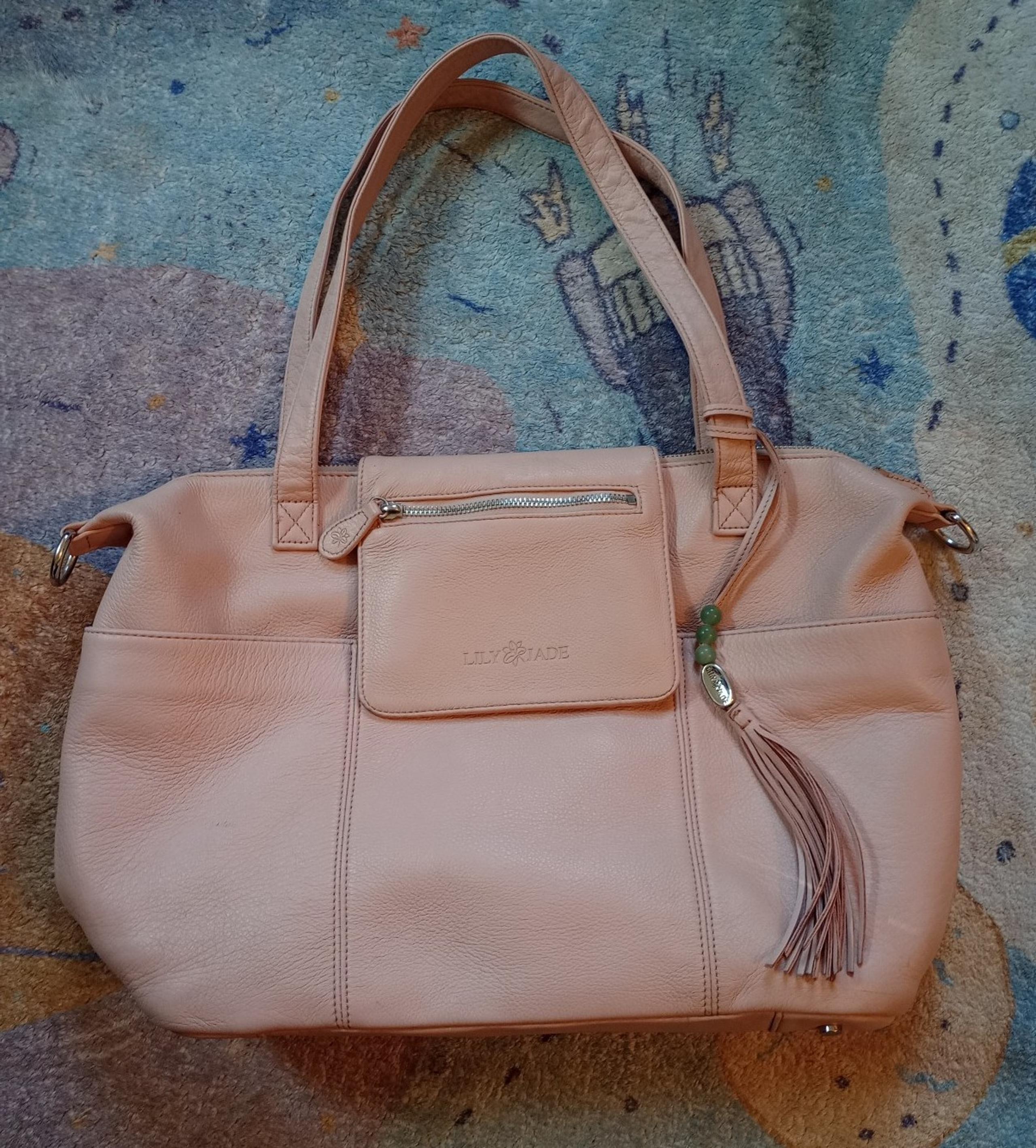 Lily Jade Madeline Leather Blush diaper bag