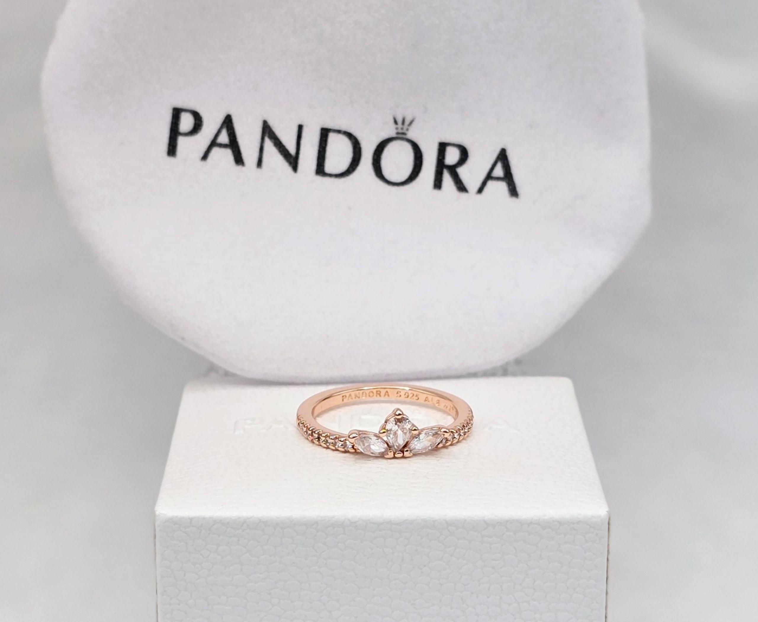 Pandora // Sparkling // Herbarium // Cluster // Rose Gold // Pandora Ring // 7