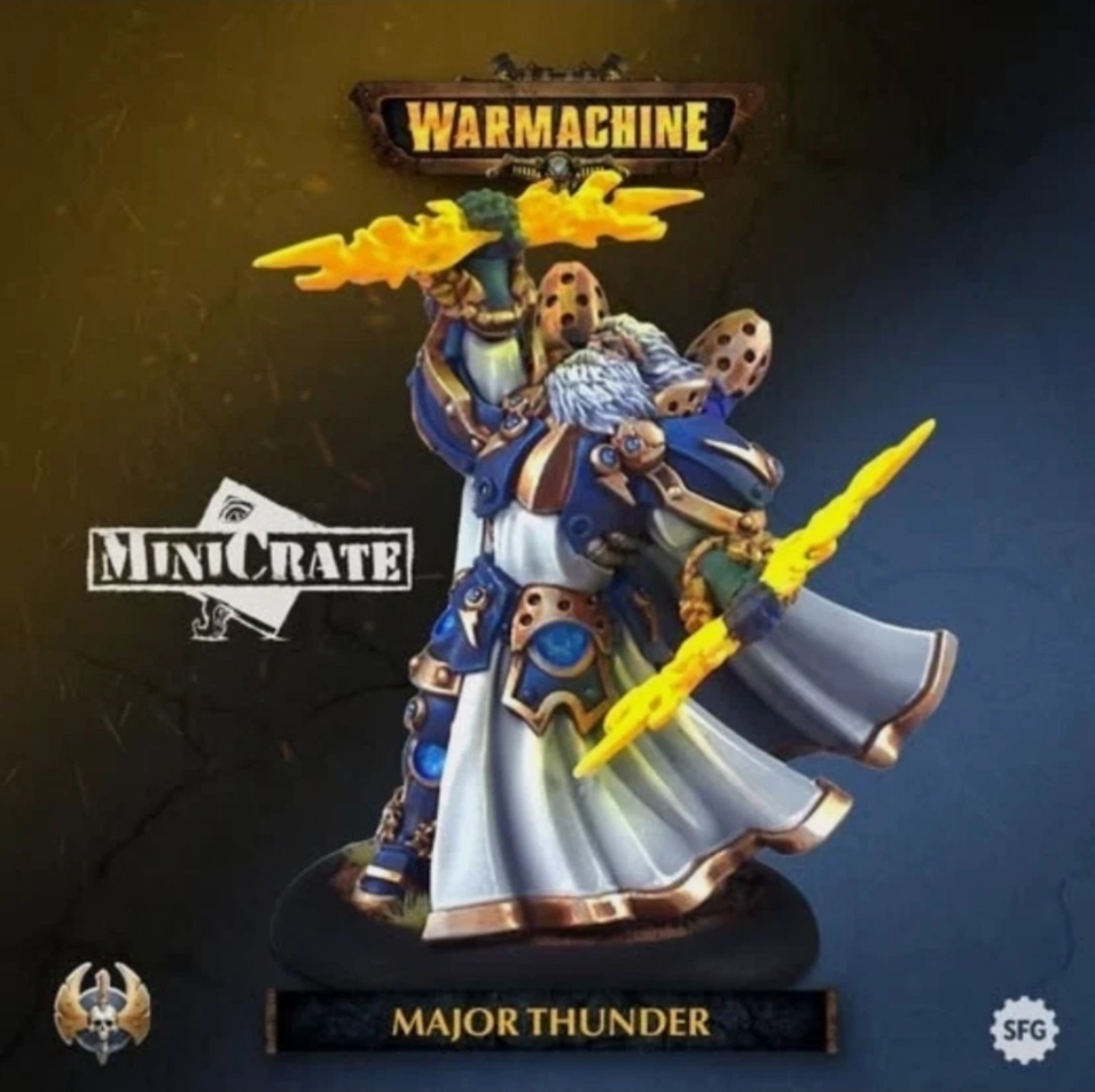 Warmachine SFIK-MIN330 Major Thunder (Minicrate) Cygnar Storm Legion Commander