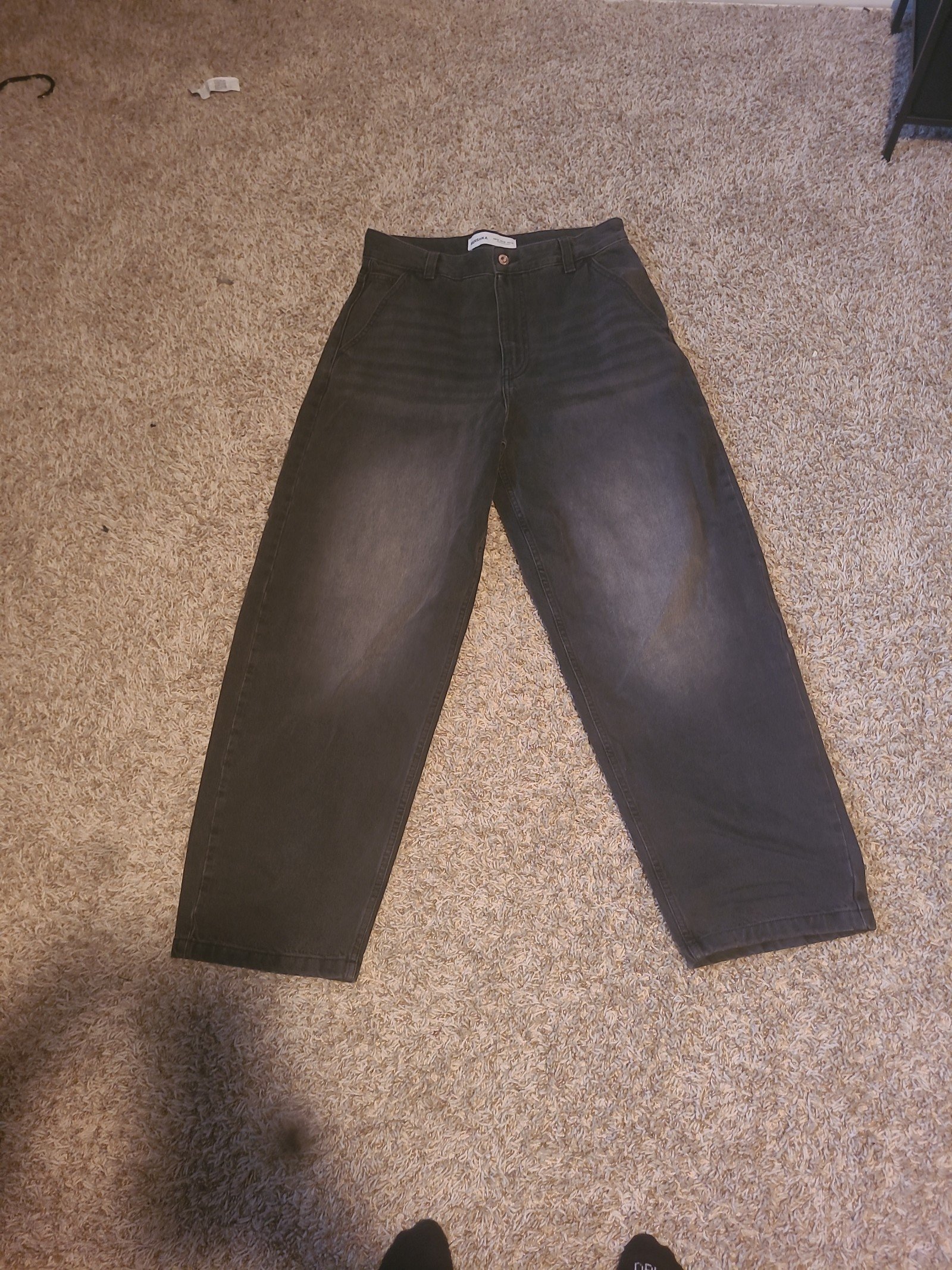 Black faded jeans