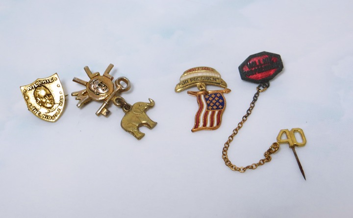 Vintage 1940 Willkie GOP Presidential Campaign Pin Lot Very Rare Items