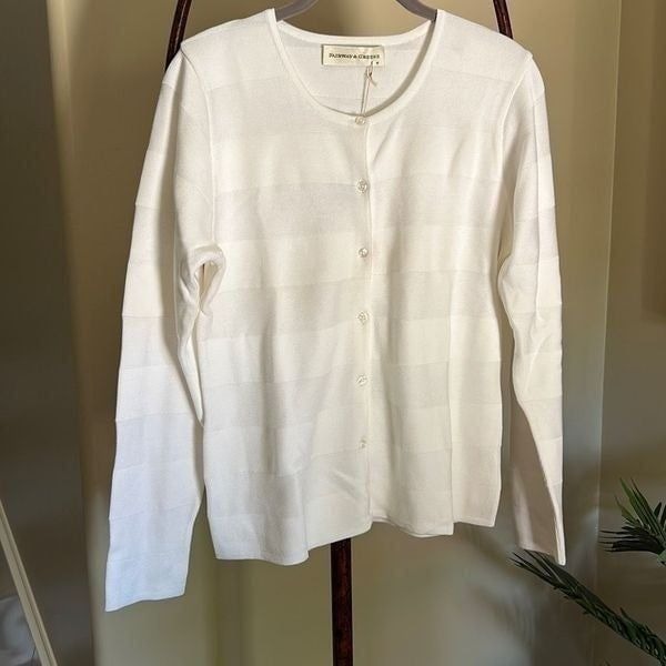NWT White Cardigan Sweater