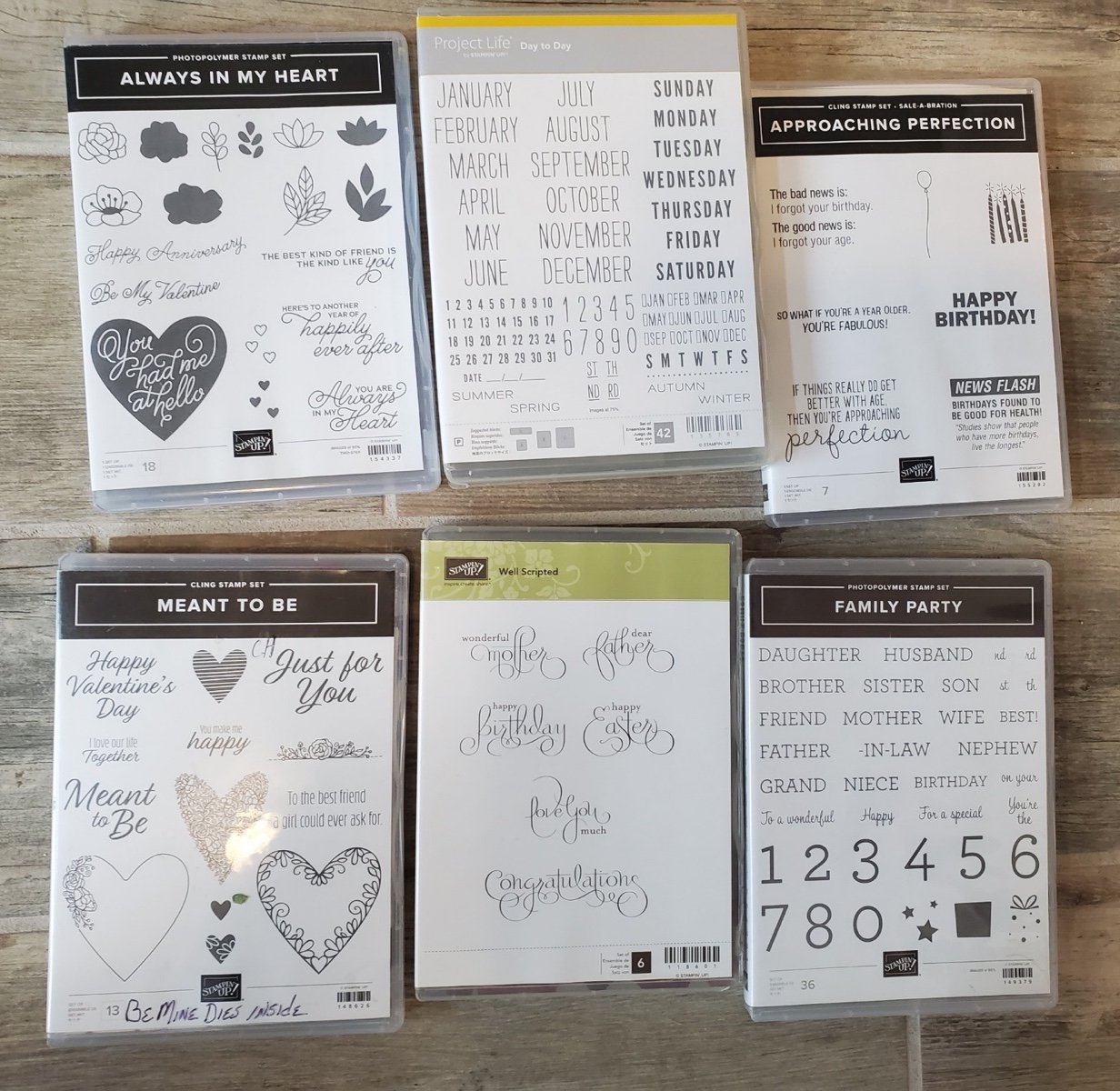Stampin Up Cling and Polymer stamp sets