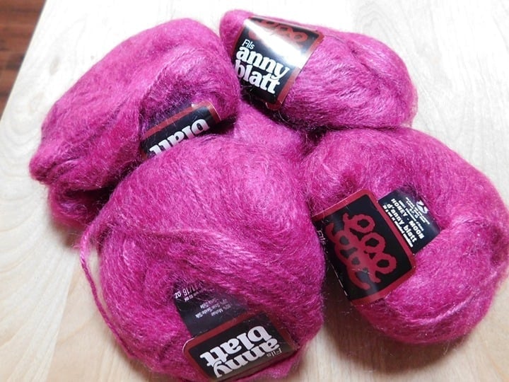 VTG 5 x 20gr. Honey Moon by Anny Blatt Designer Yarn 80% Mohair & 20% Silk