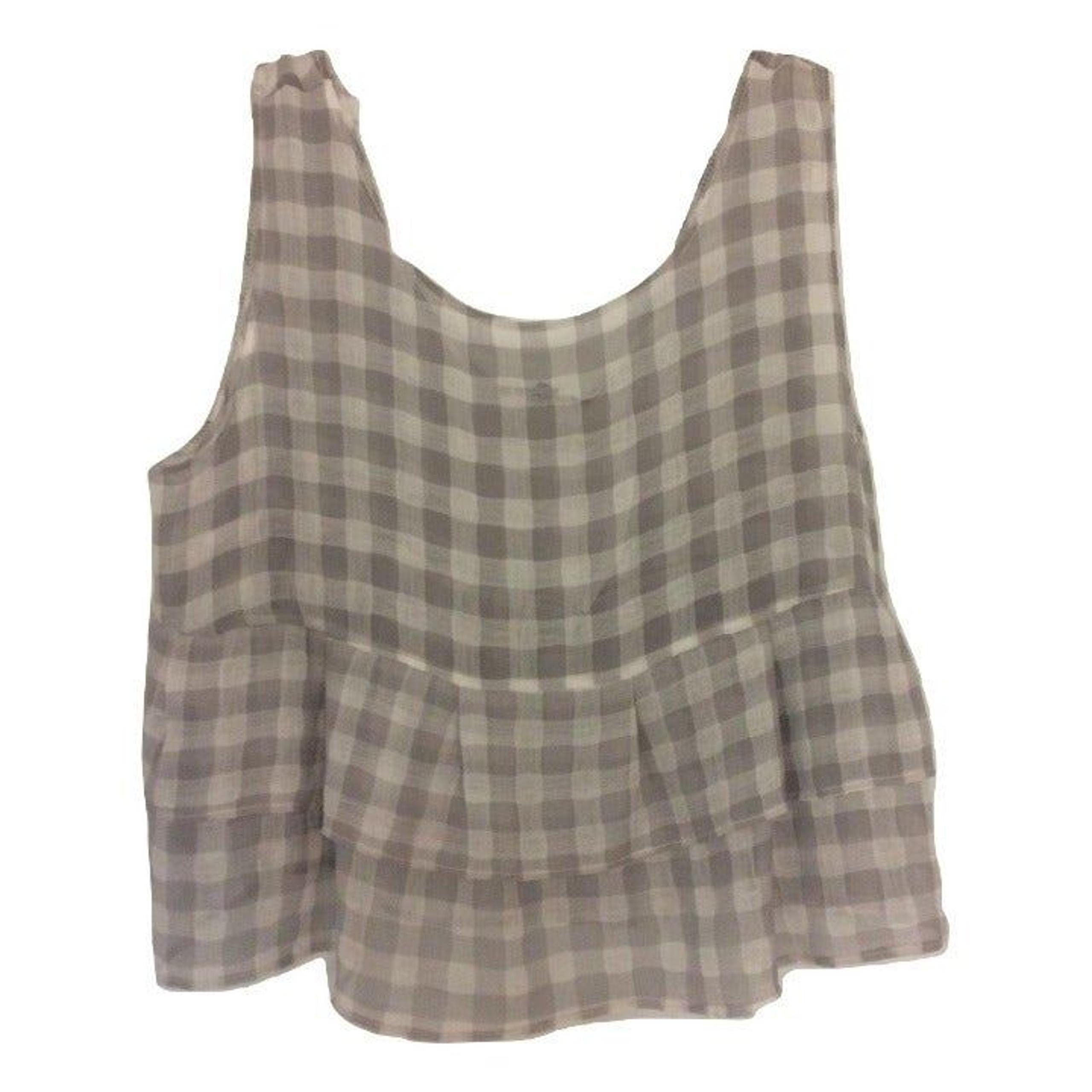 NWT LF 50s Style Check Ruffle Tank Top