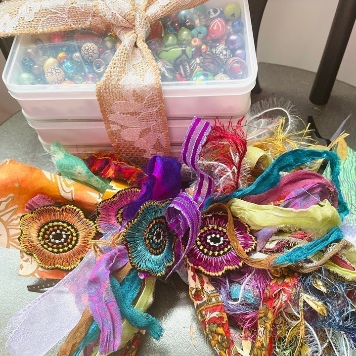NWT: One Spirit Artworx: DIY Bohemian Bead Kits w/ glass beads and fabrics!!