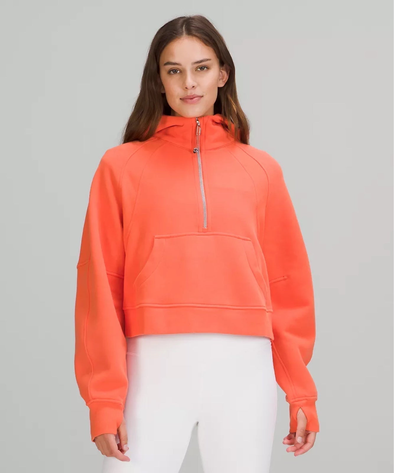 Lululemon Warm Coral scuba Half zip xs/s