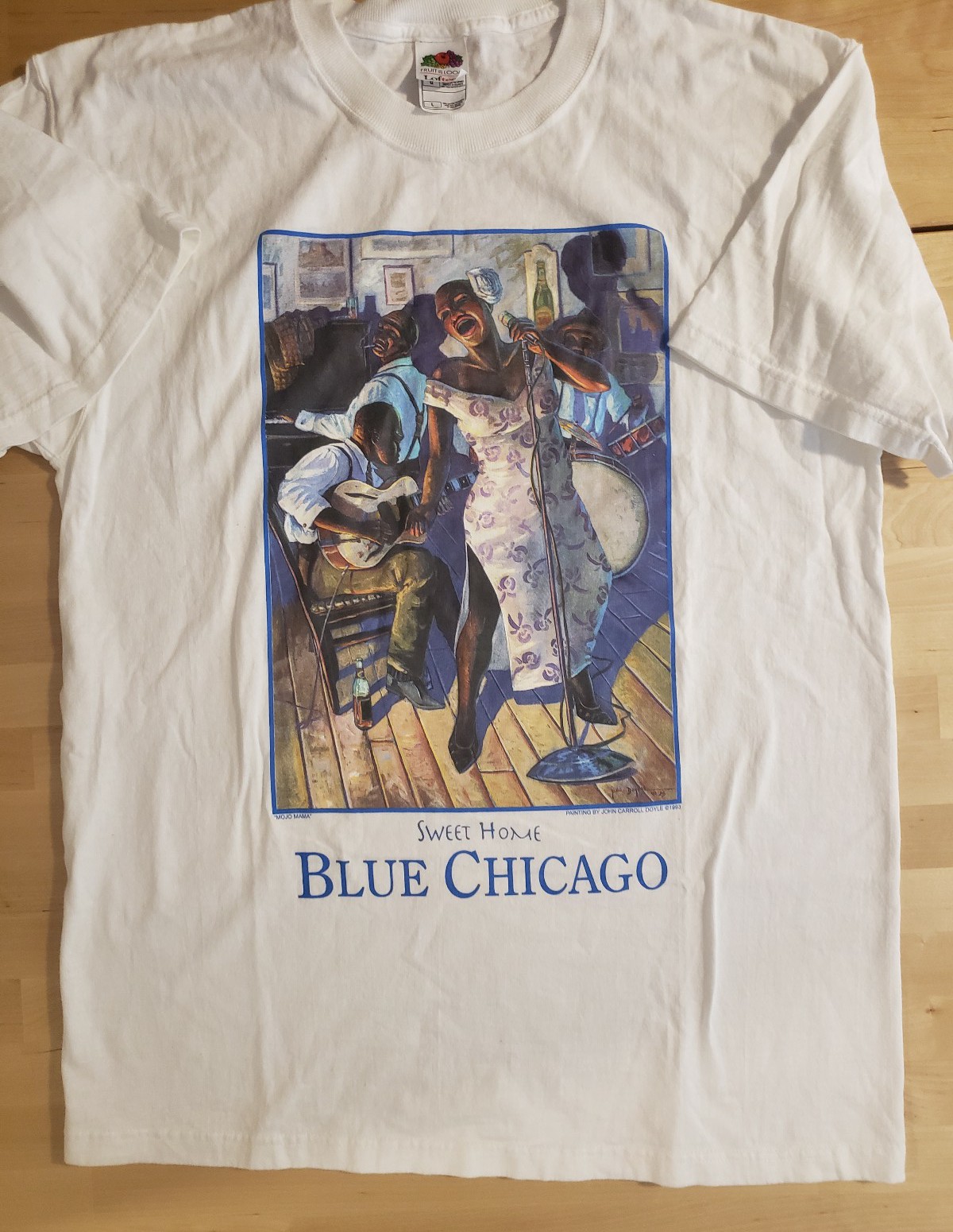 Blue Chicago painting John Carroll Doyle Vintage 1993 T-Shirt