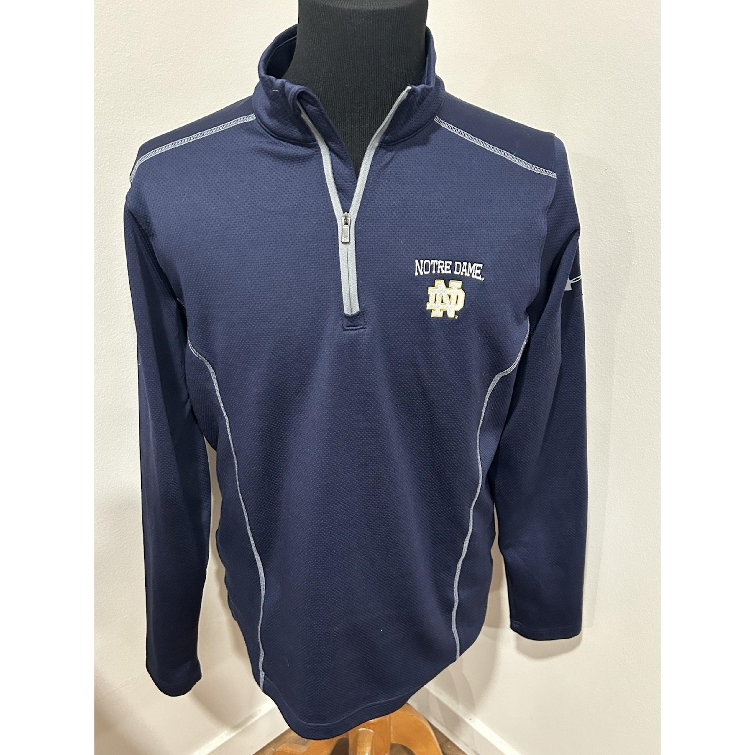 Notre Dame Under Armour 1/4 Zip Pullover Blue Men's Size Large