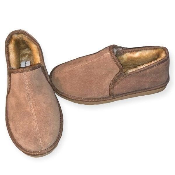 Vermont Country Men's Sheepskin Double Gore Slippers 12 M