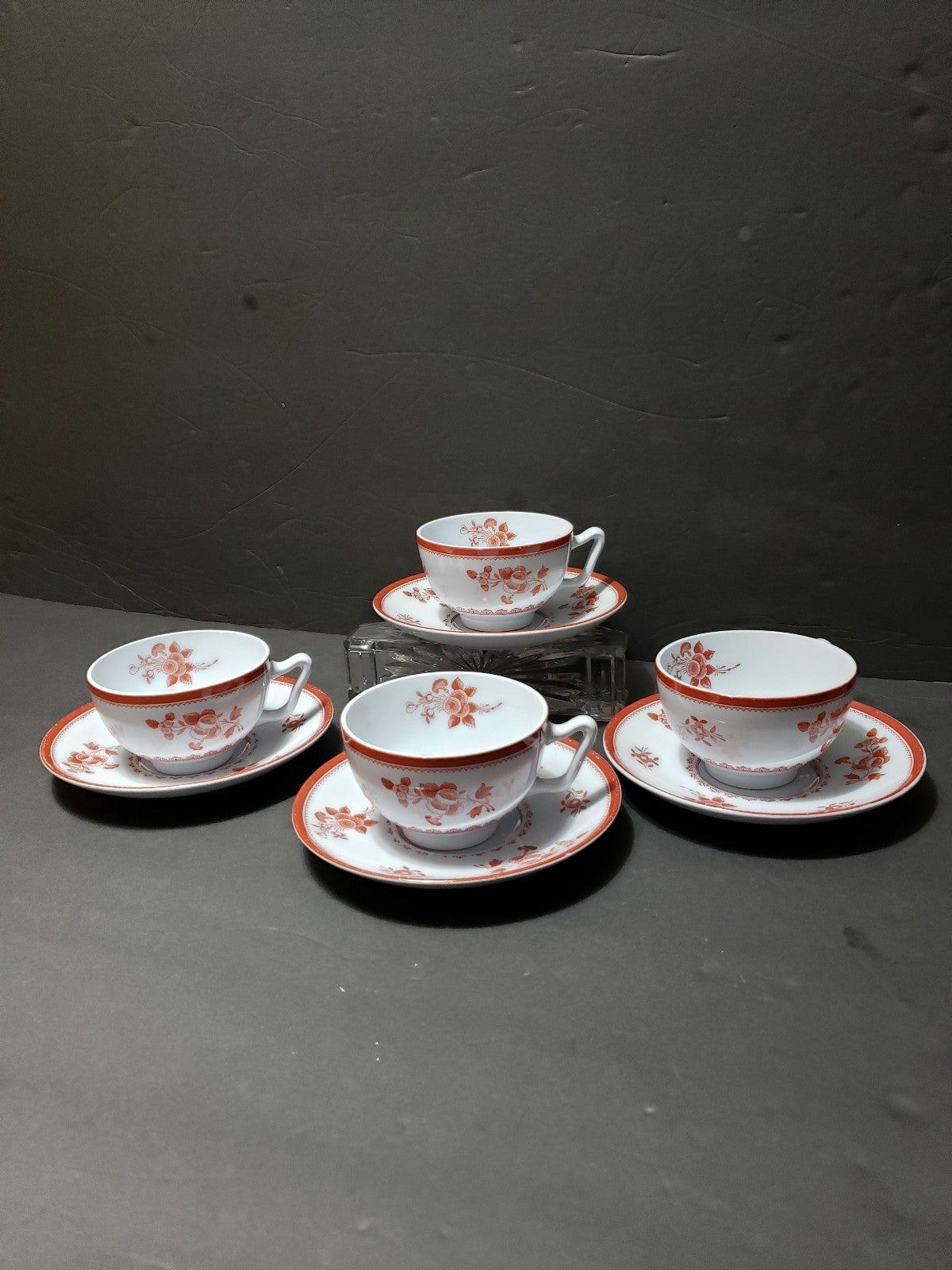 Vintage 1965-85 SPODE England Gloucester Cups & Saucers Set