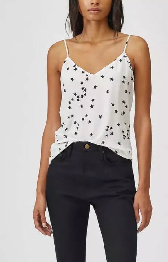 Equipment Layla Stars Spaghetti-Strap Silk Camisole Large New