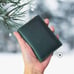 Personalized Monogram Credit Card Holder, Army Green, Bespoke Bifold Wallet