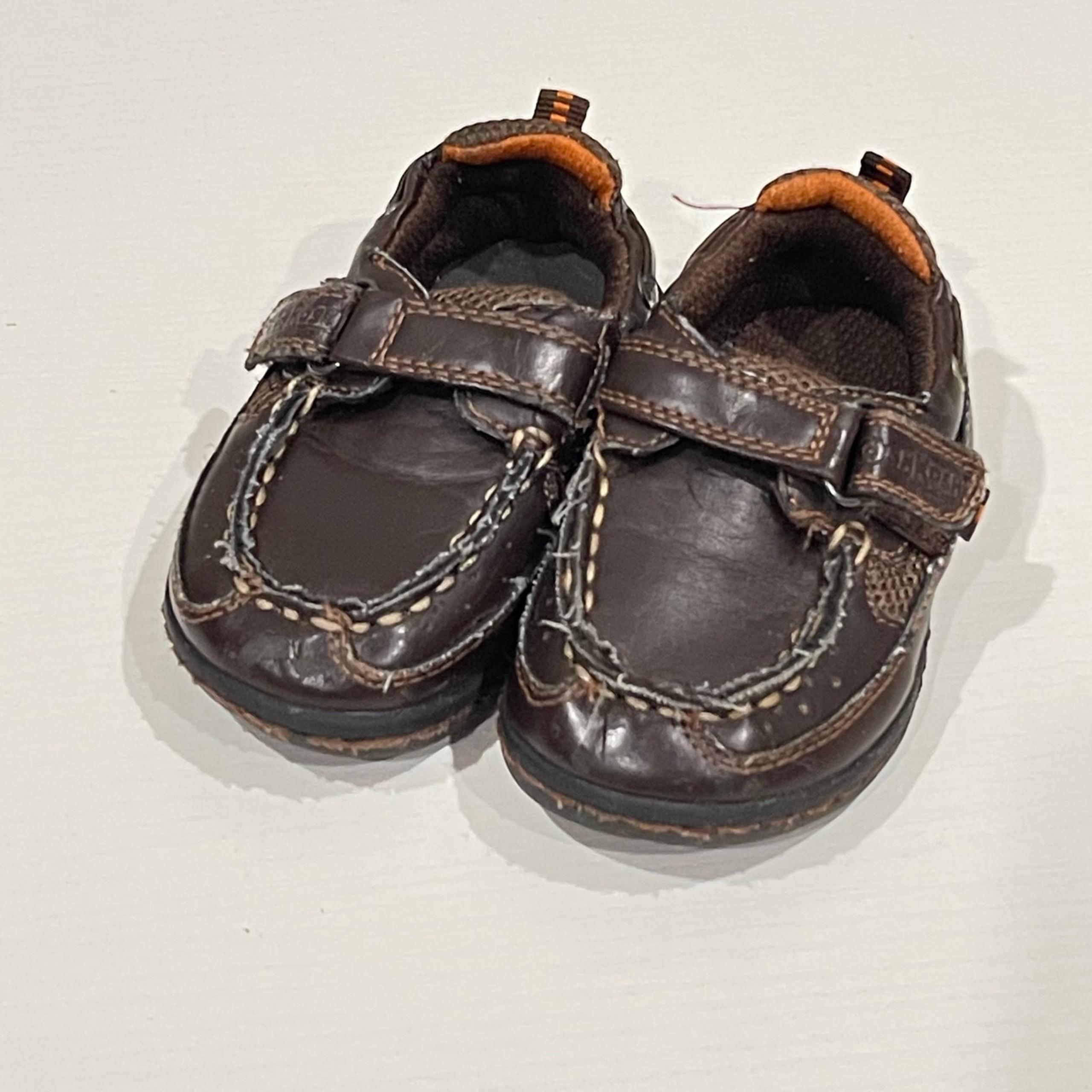 OSHKOSH BGOSH Kids Boys Brown Loafers Boat Shoes Dress Moccasins Size 5M