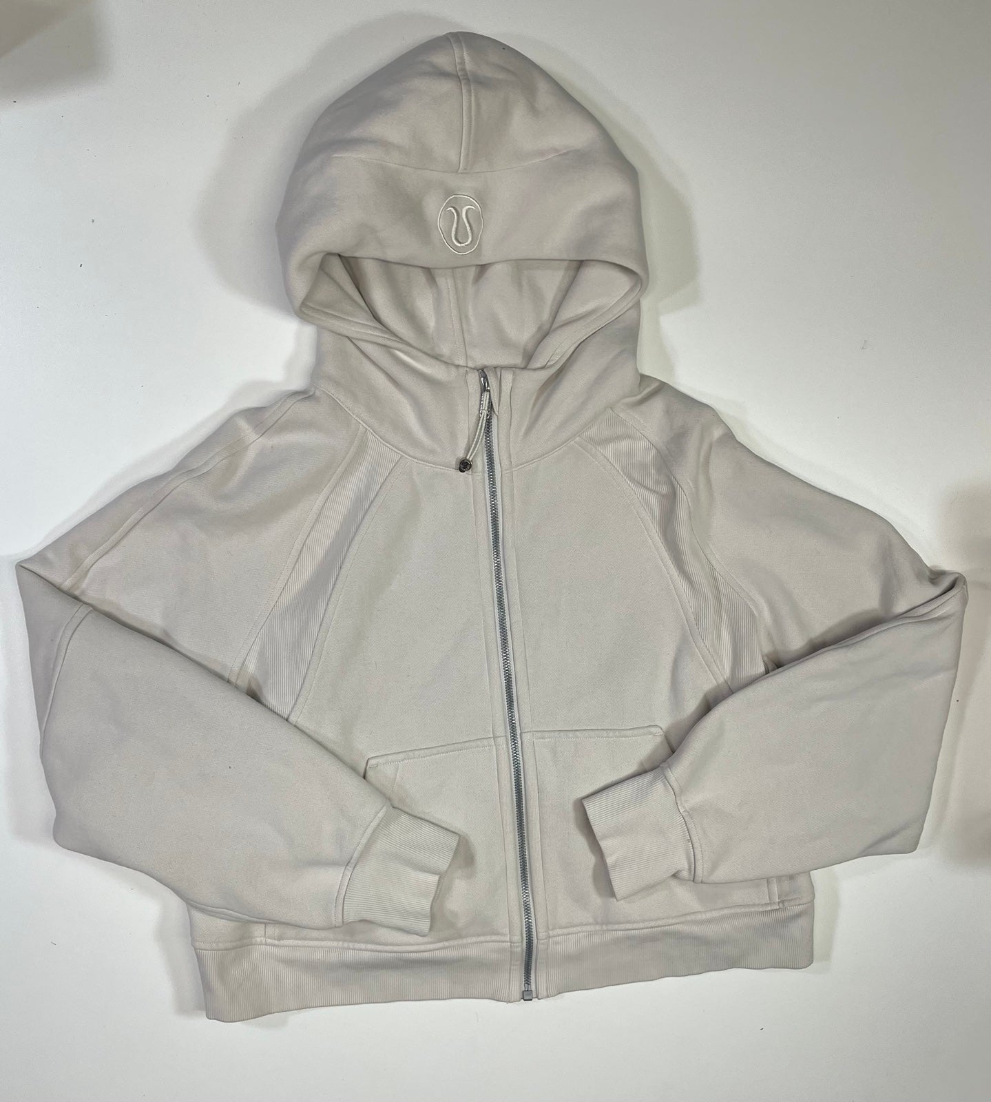 Lululemon Oversized Scuba Full Zip Hoodie M/L Natural Ivory