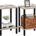 End Table, Set of 2, Side Table, Nightstand, 2-Tier Storage Shelf, Sofa Table