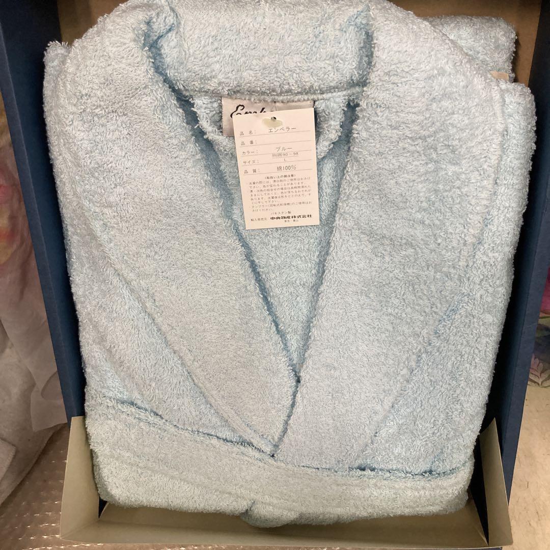 Brand new, unused bathrobe, emperor, blue, size L. - detail
