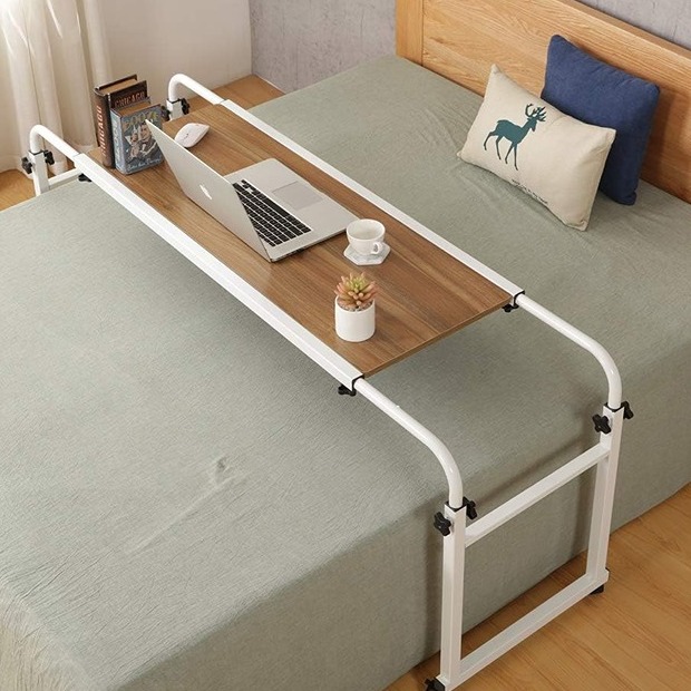Overbed Desk Laptop Cart Laptop Desk with Wheels Over Bed Desk (Ancient Oak)