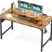 48 Inch Writing Work Study PC Wood Modern Desk with Storage Bag & Headphone Hook
