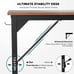 48 Inch Writing Work Study PC Wood Modern Desk with Storage Bag & Headphone Hook