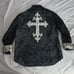 Rebel Spirit Shirt Men's XXL Black White Grey Embroidered Cross Spell Out