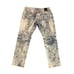 Contender Men's Stone Wash, Acid Wash Jeans Distressed Patchwork Stacked Frayed